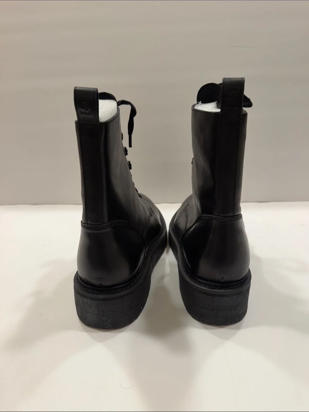 Men's Black Lace-Up Leather Ankle Boots
